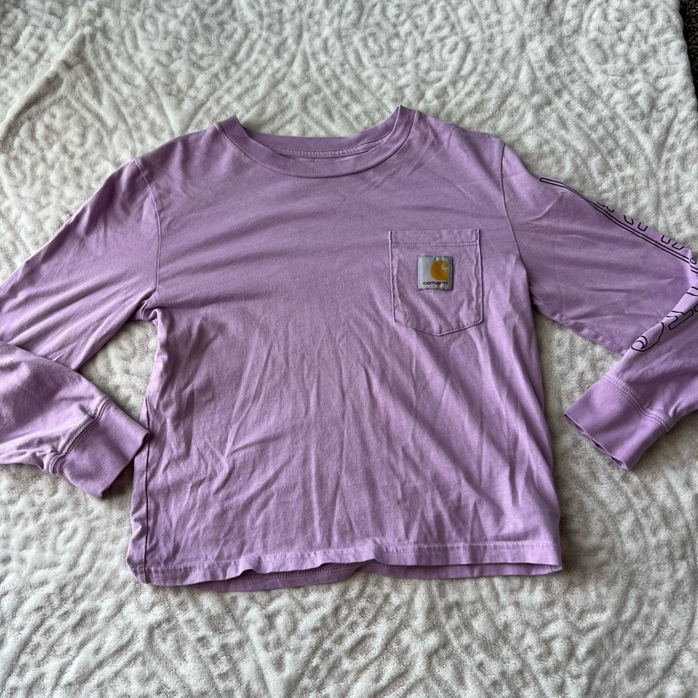 Carhartt Girls Long Sleeve Tee Light Purple | Size 8